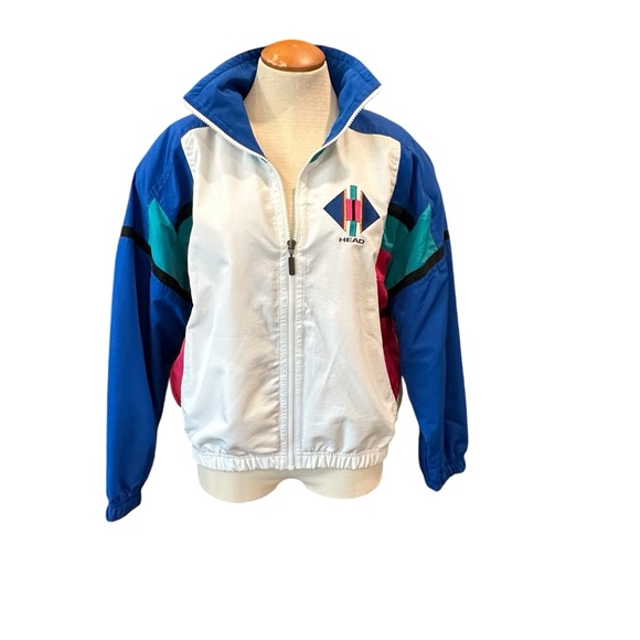 VINTAGE HEAD SKI JACKET 1980s 1990s WINDBREAKER COAT STREETWEAR - Picture 1 of 12